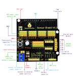 Keyestudio Sensor Shield V5 for Arduino PinOutInstructions