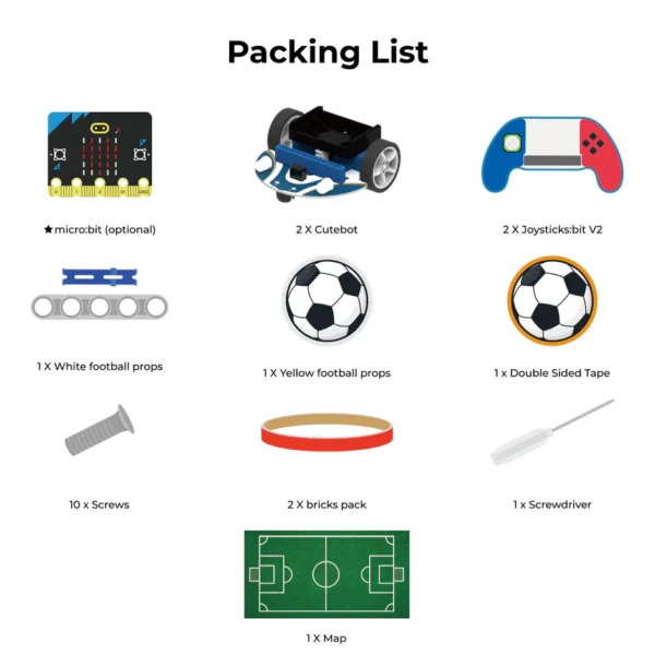 micro:bit Cutebot Fun Football Game Kit